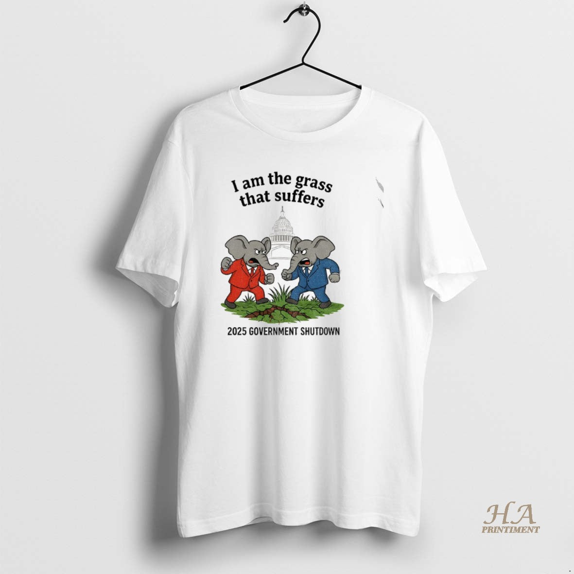 Official Republican Elephant I Am The Grass That Suffers 2025 Government Shutdown T-Shirts, Hoodie, Sweatshirt