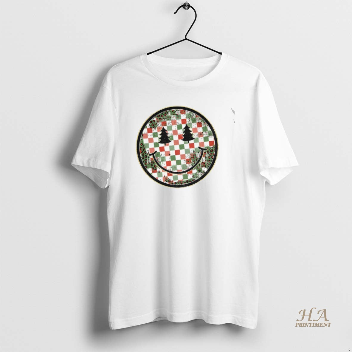 Official Retro Smiley Christmas Trendy Checkered Xmas Face T-Shirts, Hoodie, Sweatshirt | InkNestWear.com