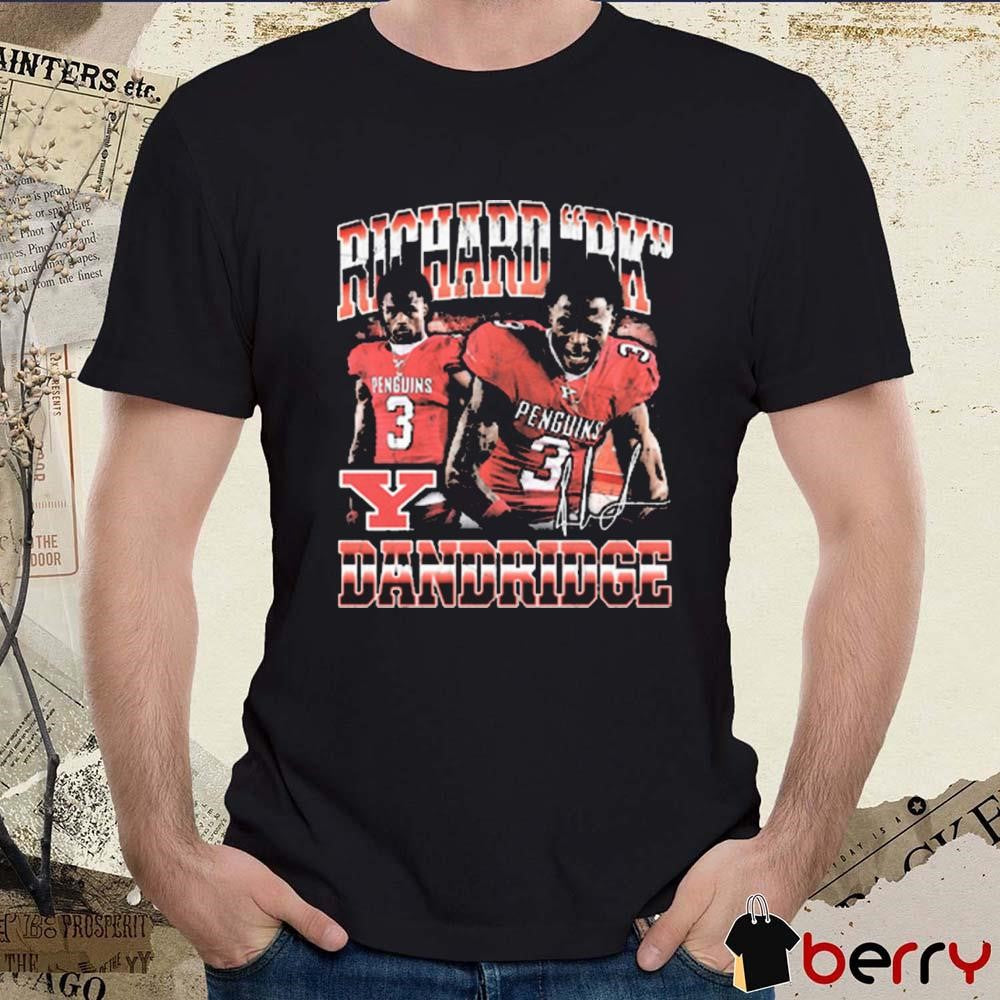 Richard Dandridge Youngstown State Penguins 90s Retro Signature t-shirt