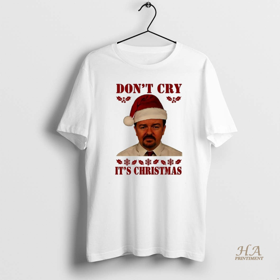 Official Ricky Gervais The Office Dont Cry Its Christmas T-Shirts, Hoodie, Sweatshirt | InkNestWear.com