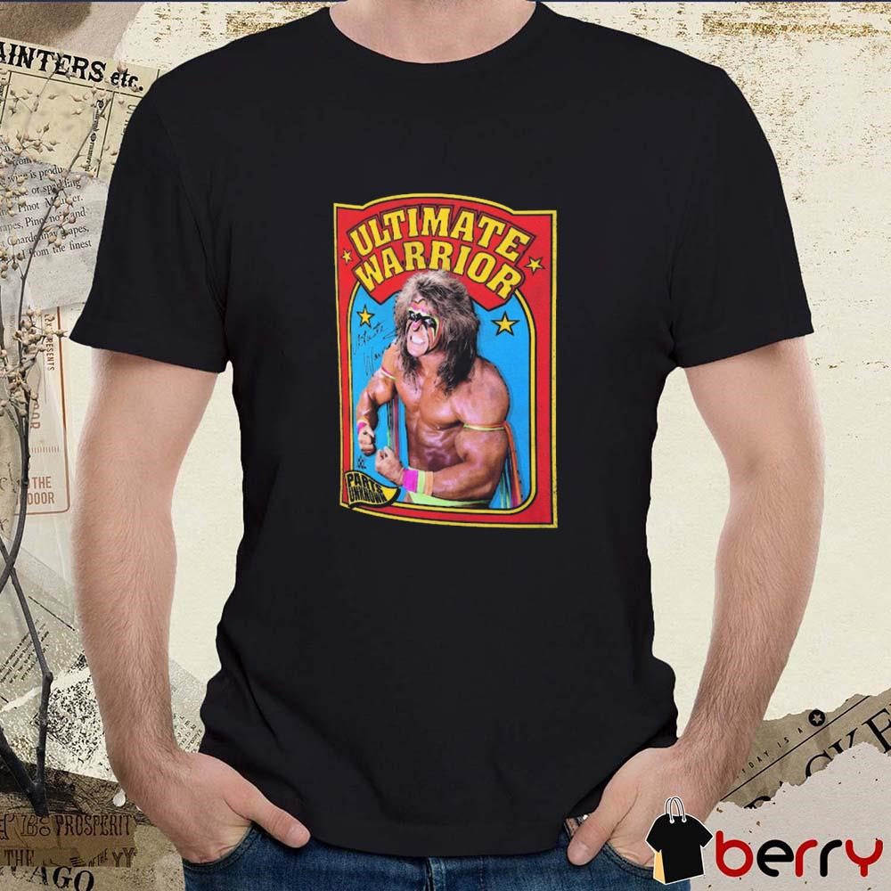Ripple Junction The Ultimate Warrior Retro Sports Card Parts Unknown Signature WWE t-shirt