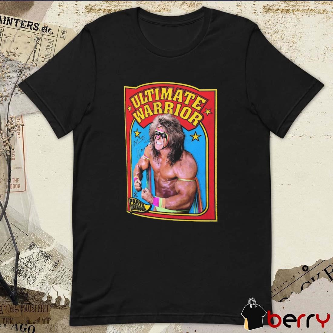 Ripple Junction The Ultimate Warrior Retro Sports Card Parts Unknown Signature WWE t-shirt