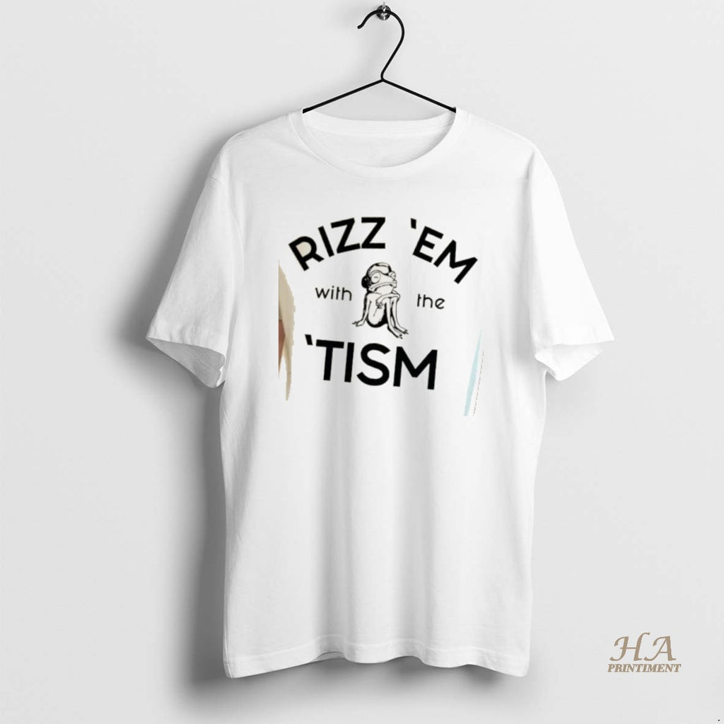Official Rizz Em With The Tism Frog Meme T-Shirts, Hoodie, Sweatshirt | InkNestWear.com