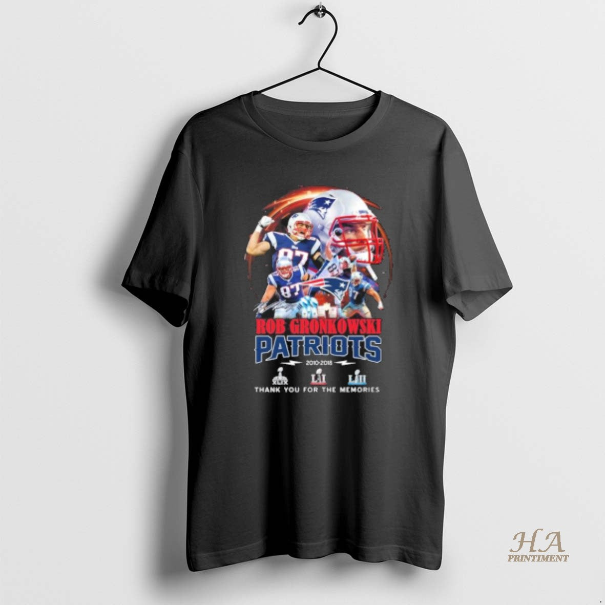 Official Rob Gronkowski Patriots 2010 2018 Thank You For The Memories T-Shirts, Hoodie, Sweatshirt | InkNestWear.com