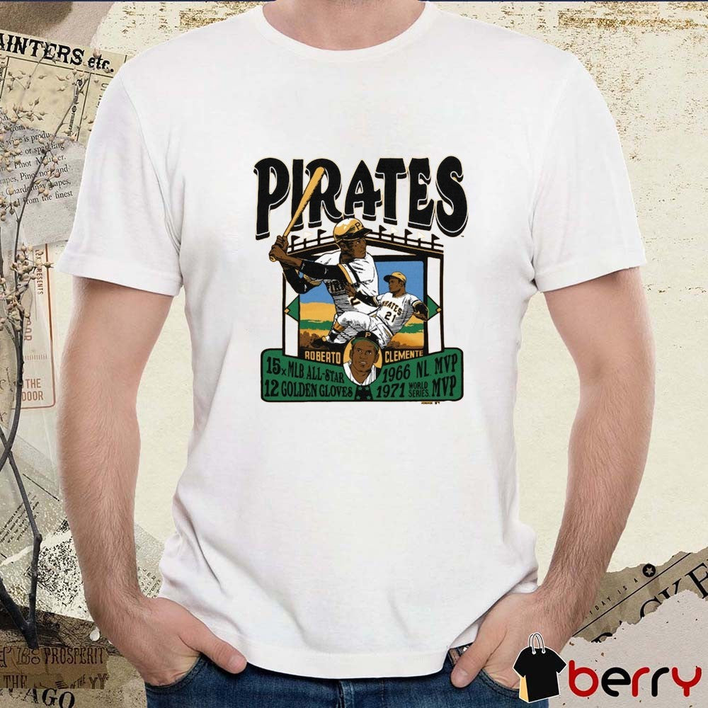 Roberto Clemente Pittsburgh Pirates 15 MLB All-Star 12 Golden Gloves Graphic Player t-shirt