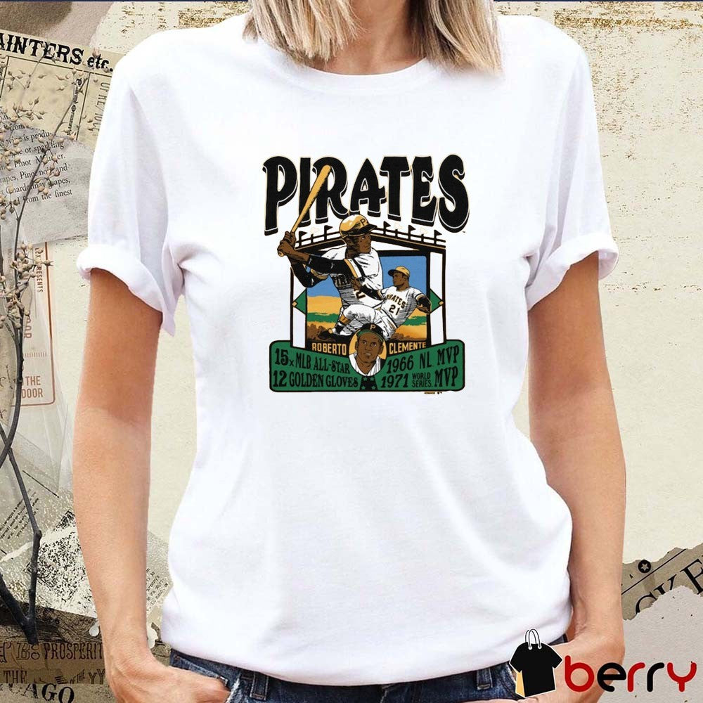 Roberto Clemente Pittsburgh Pirates 15 MLB All-Star 12 Golden Gloves Graphic Player t-shirt