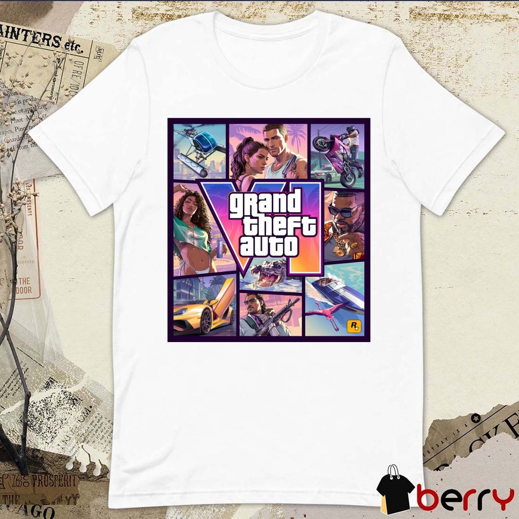 Rockstar Grand Theft Auto Vi Cover Art 2026 t-shirt