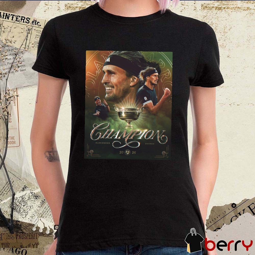 Roland-Garros Alexander Zverev Champions 2026 French Open Poster t-shirt