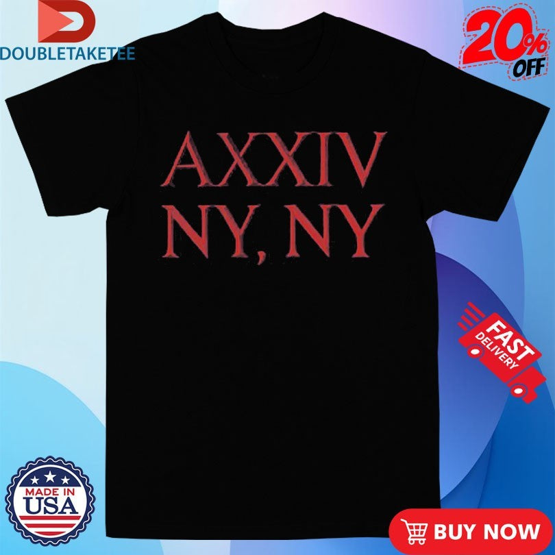 Roman Numerals AXXIV NY NY T-shirts