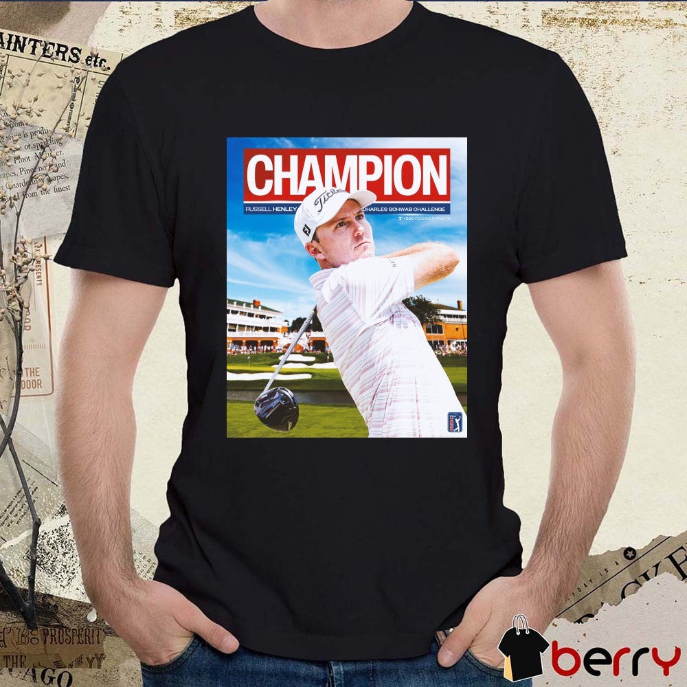 Russell Henley Champion 2026 Charles Schwab Challenge PGA Tour Poster t-shirt