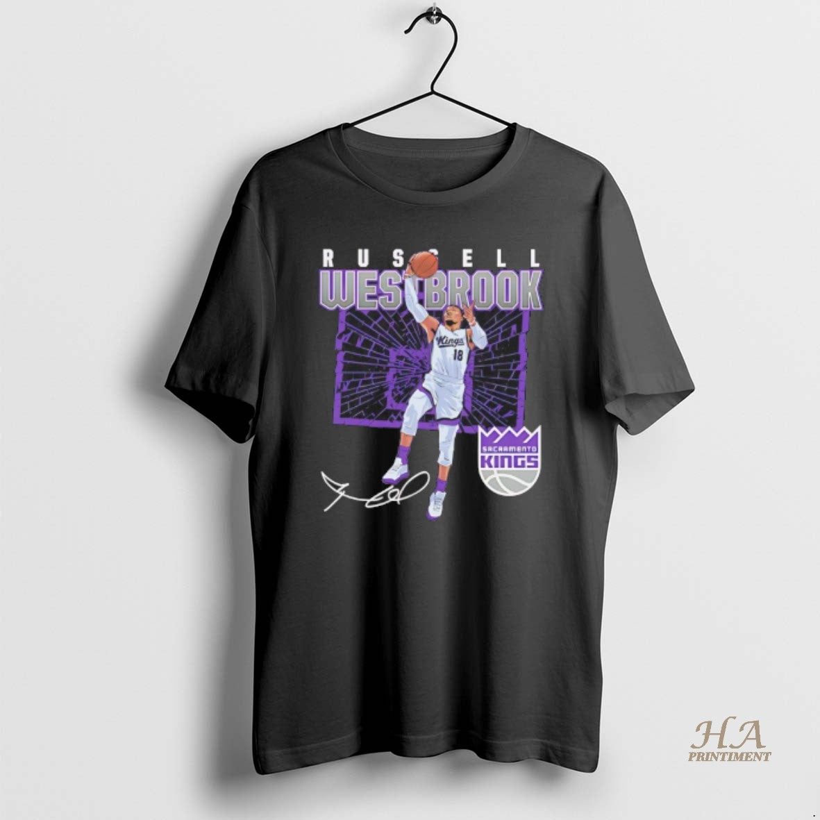 Official Russell Westbrook Sacramento Kings Shattered Signature T-Shirts, Hoodie, Sweatshirt | InkNestWear.com