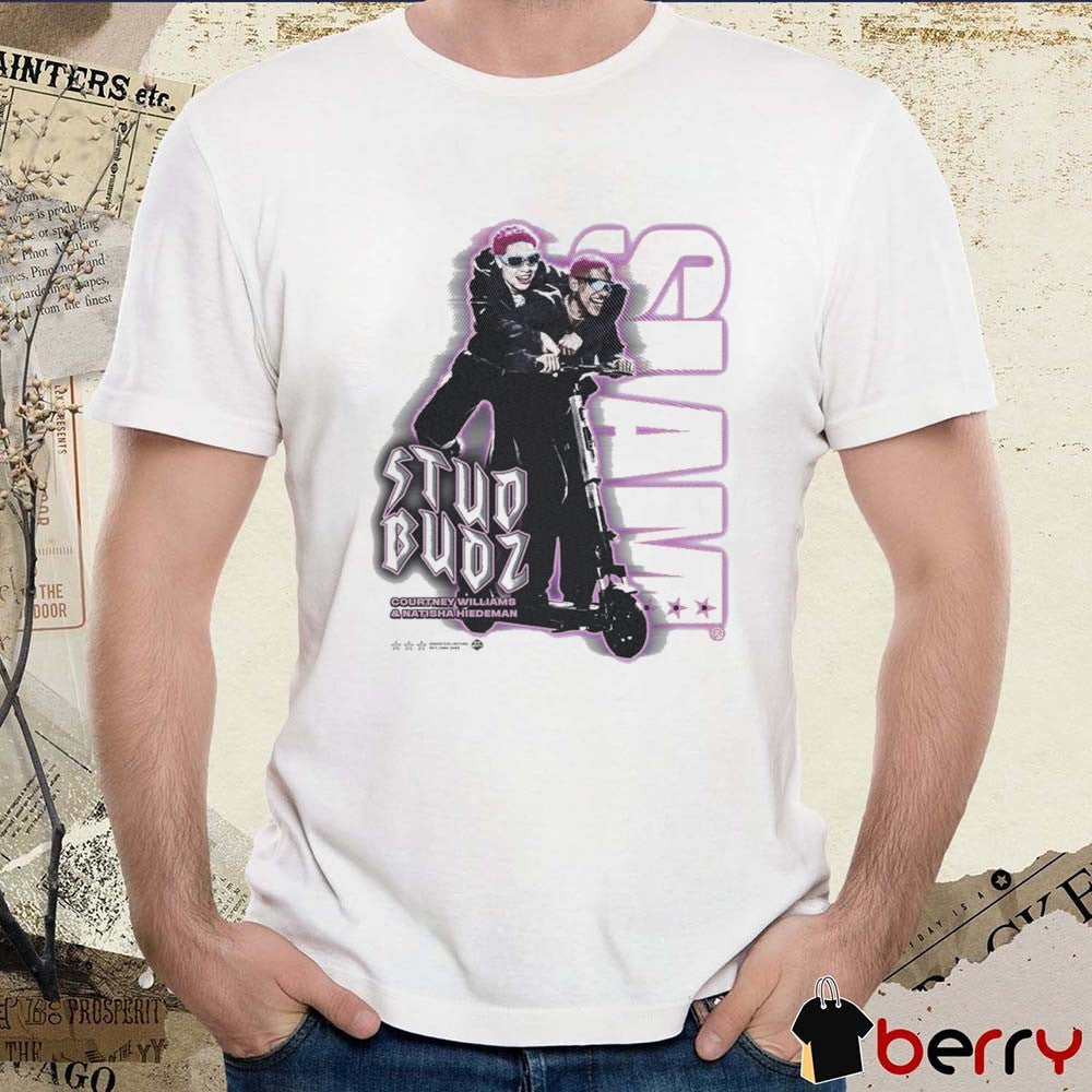 SLAM Courtney Williams and Natisha Hiedeman The Studbudz Remix Minnesota Twins WNBA Graphic t-shirt