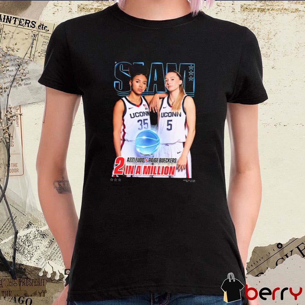 SLAM Cover Paige Bueckers Azzi Fudd UConn Huskies 2 In A Million t-shirt