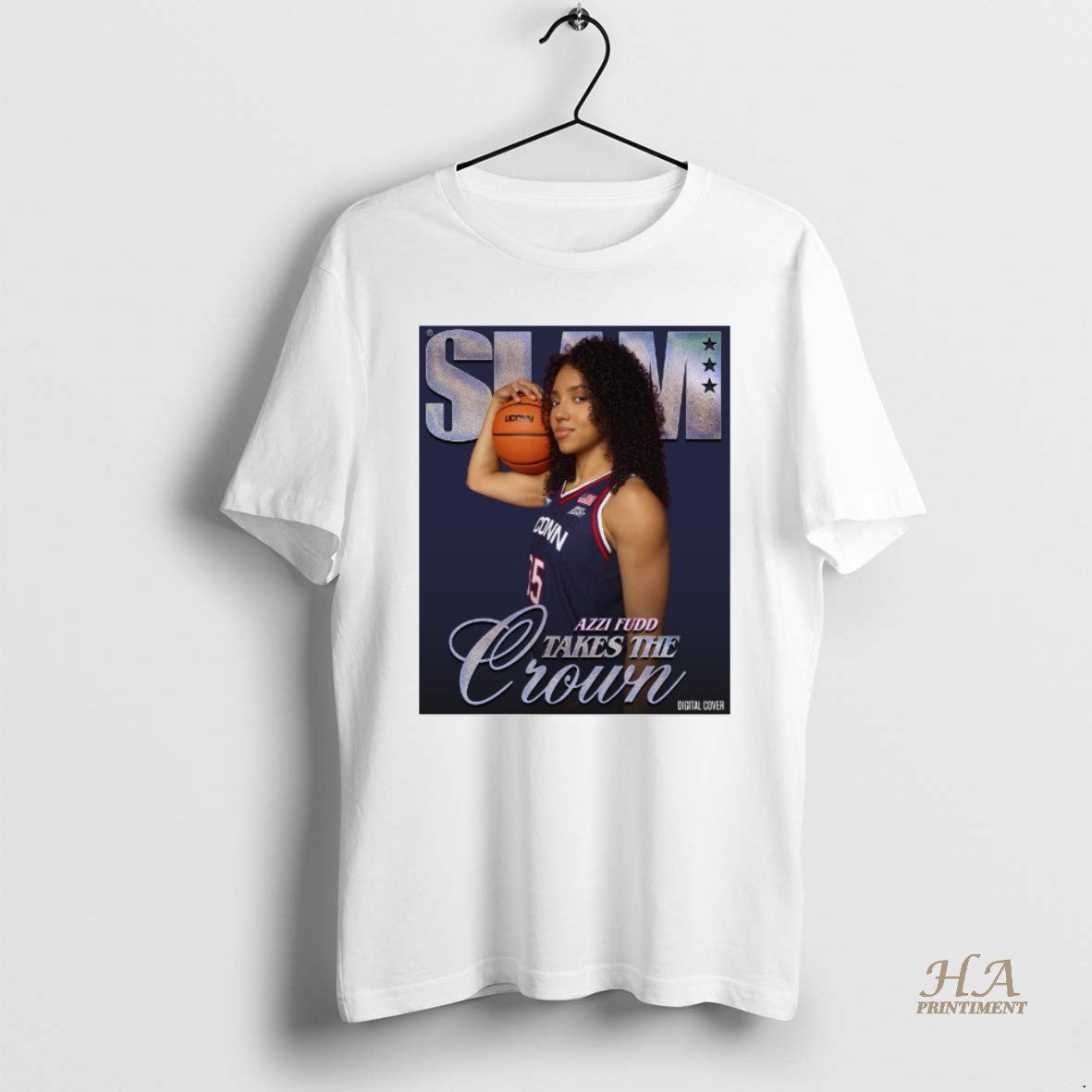 Official Slam Magazine College Basketball Player Azzi Fudd Takes The Crown Uconn Huskies 2025 T-Shirts, Hoodie, Sweatshirt