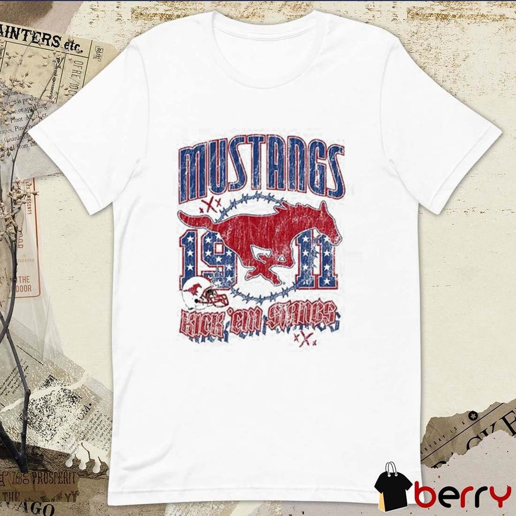 SMU Mustangs 1911 Kick ‘Em Stangs Vintage t-shirt