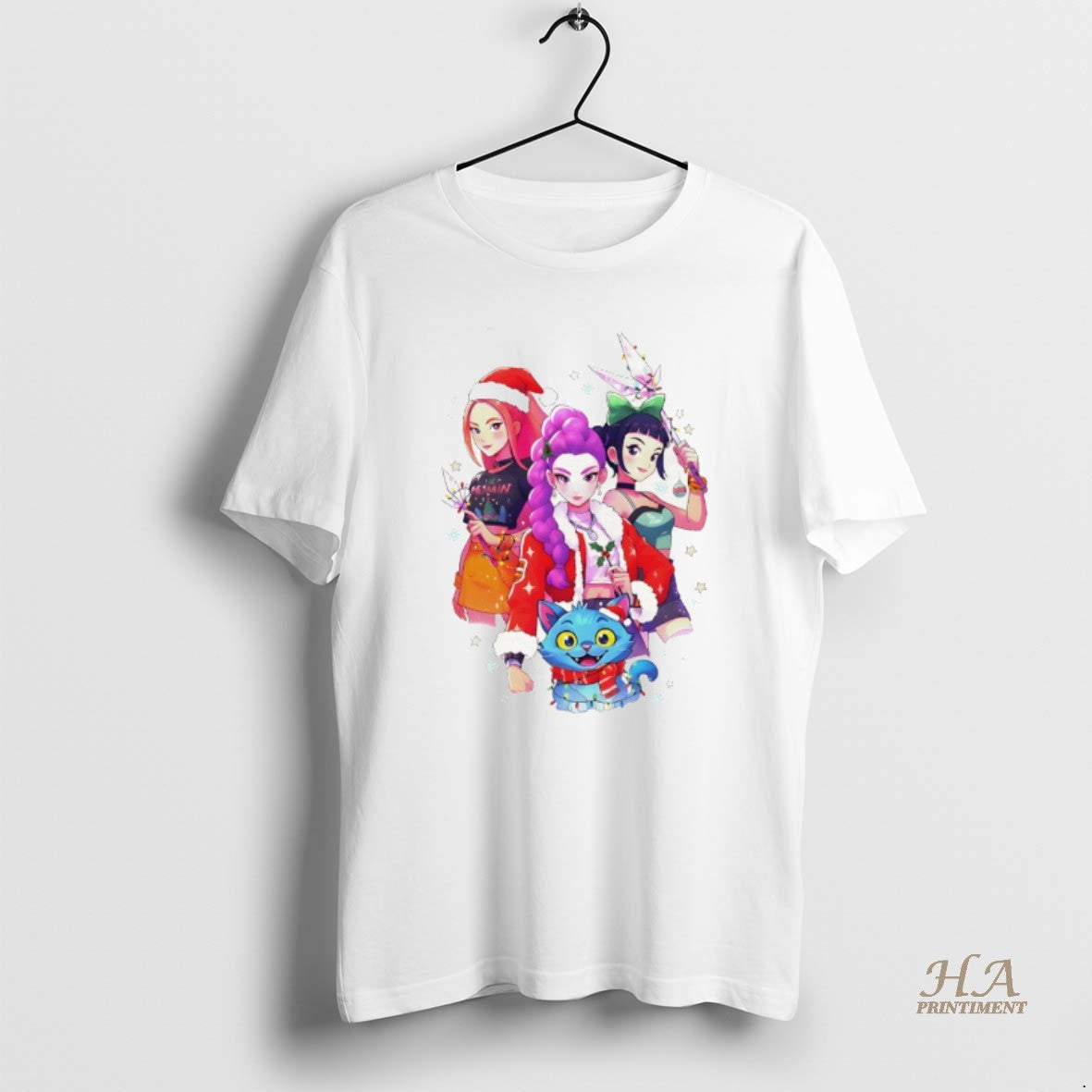 Official Saja Girls Christmas Anime Lover Kpop Huntrix Christmas T-Shirts, Hoodie, Sweatshirt | InkNestWear.com