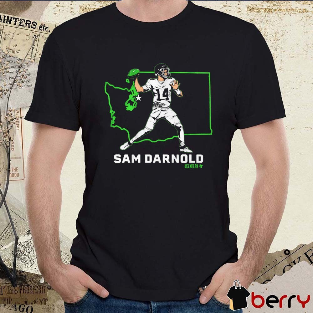 Sam Darnold State Star Seattle Seahawks NFL Football Painting 2025 t-shirt