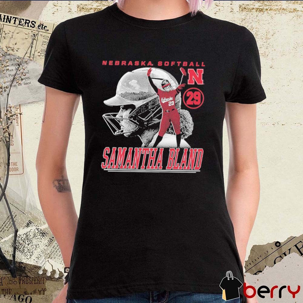 Samantha Bland Illustrated Nebraska Cornhuskers Softball t-shirt