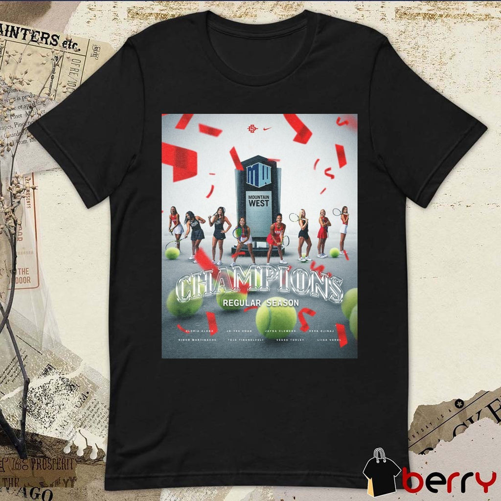 San Diego State Women’s Tennis Champions Regular Season 2026 Poster t-shirt