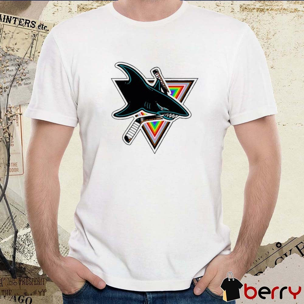 San Jose Sharks Alternative Patches Pride Night 2026 Logo t-shirt