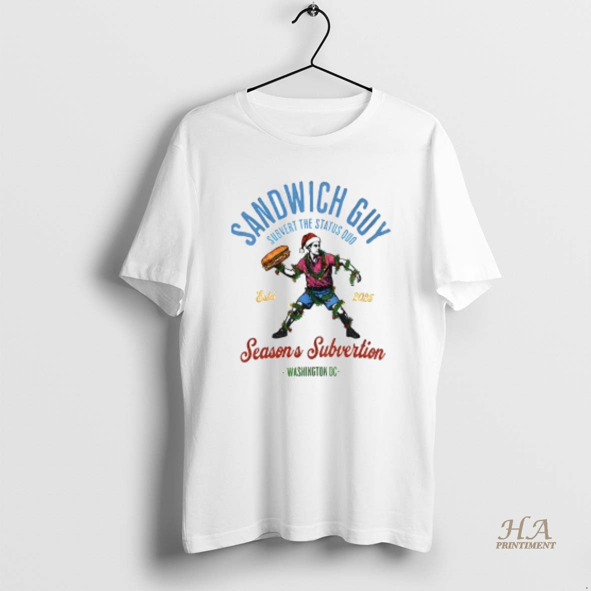 Official Sandwich Guy Merry Resistmas Seasons Subvertion Washington Dc T-Shirts, Hoodie, Sweatshirt | InkNestWear.com
