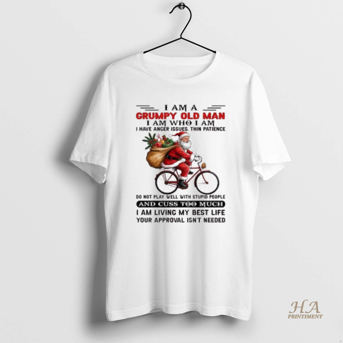 Official Santa Claus I Am A Grumpy Old Man I Am Who I Am T-Shirts, Hoodie, Sweatshirt | InkNestWear.com