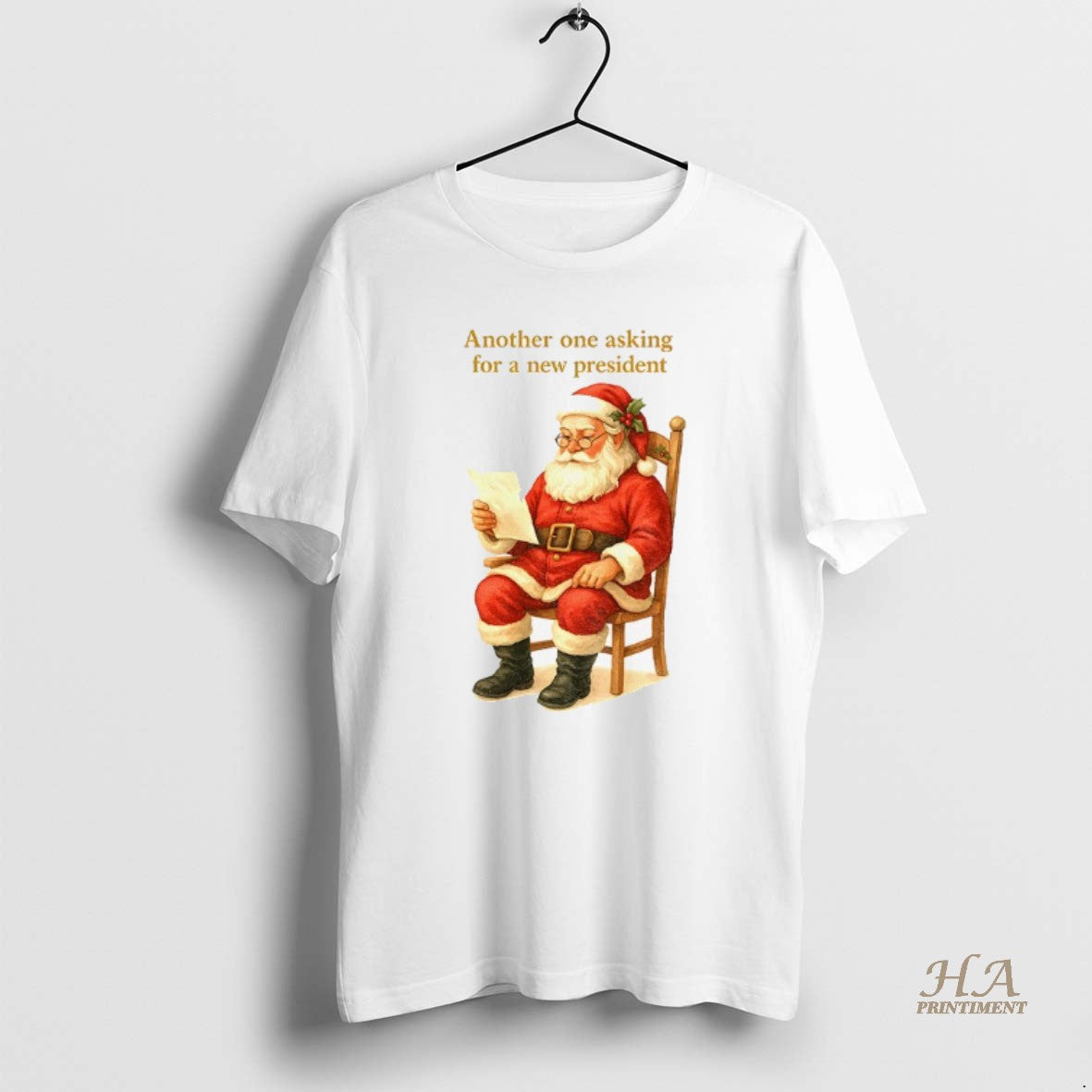 Official Santa Claus Another One Asking For A New President Christmas T-Shirts, Hoodie, Sweatshirt | InkNestWear.com