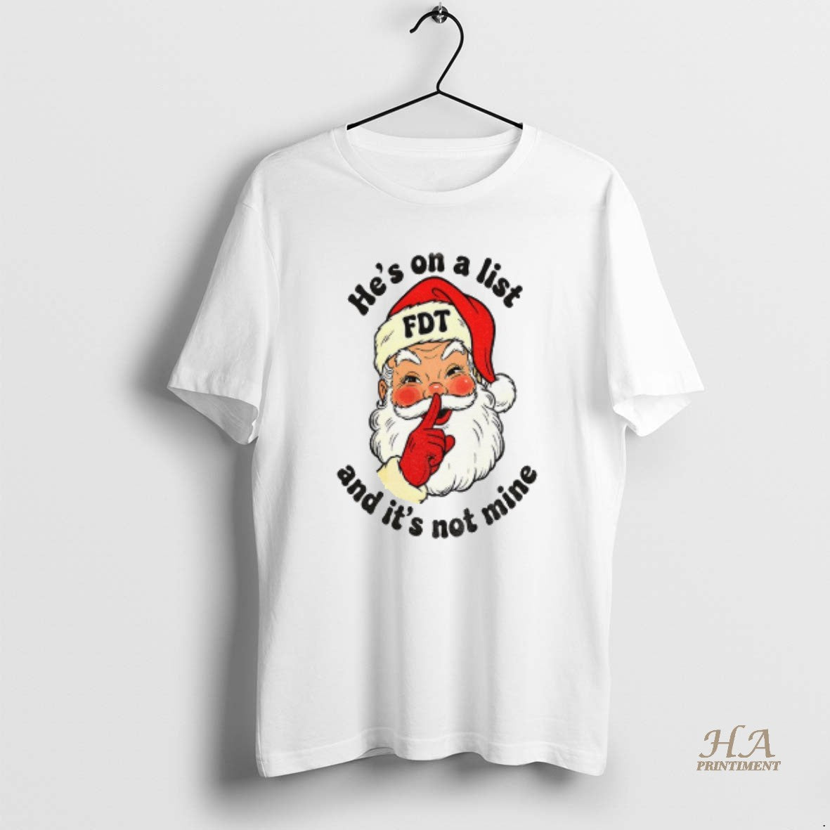 Official Santa Claus Big Face Hes On A List And Its Not Mine Merry Christmas T-Shirts, Hoodie, Sweatshirt | InkNestWear.com