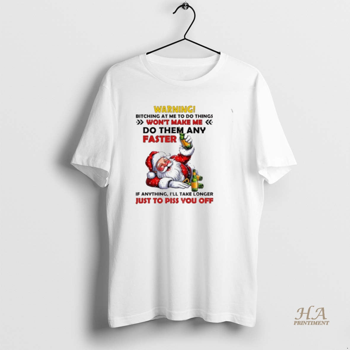 Official Santa Claus Warning Bitching At Me To Do Things Wont Make Me Do Them T-Shirts, Hoodie, Sweatshirt | InkNestWear.com