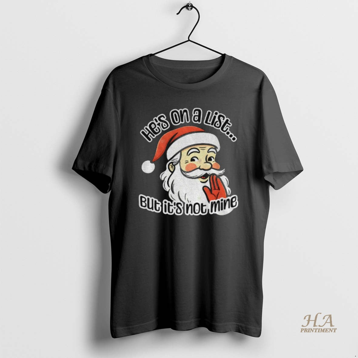 Official Santa Epstein List Hes On A List But Its Not Mine Christmas T-Shirts, Hoodie, Sweatshirt | InkNestWear.com