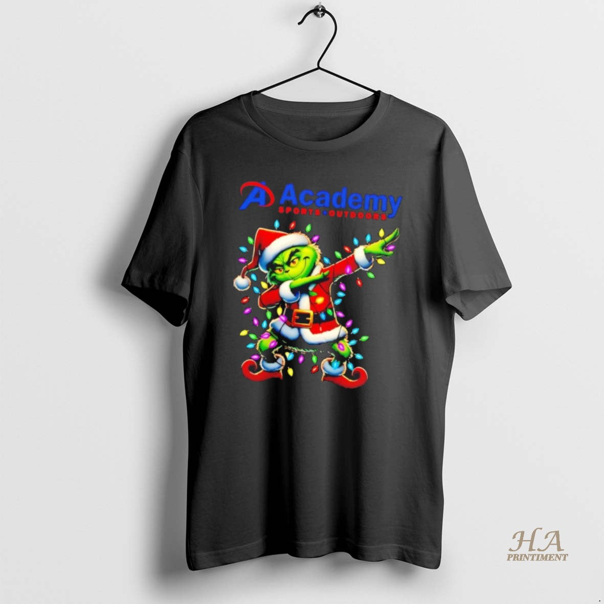 Official Santa Grinch Dabbing Academy Christmas Light T-Shirts, Hoodie, Sweatshirt | InkNestWear.com