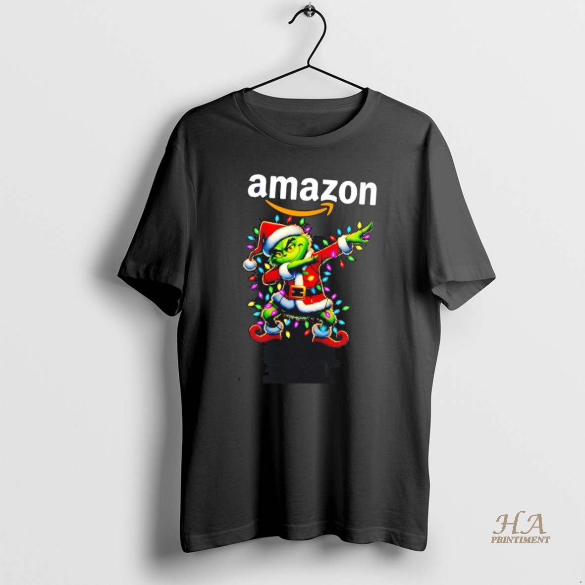 Official Santa Grinch Dabbing Amazon Christmas Light T-Shirts, Hoodie, Sweatshirt | InkNestWear.com