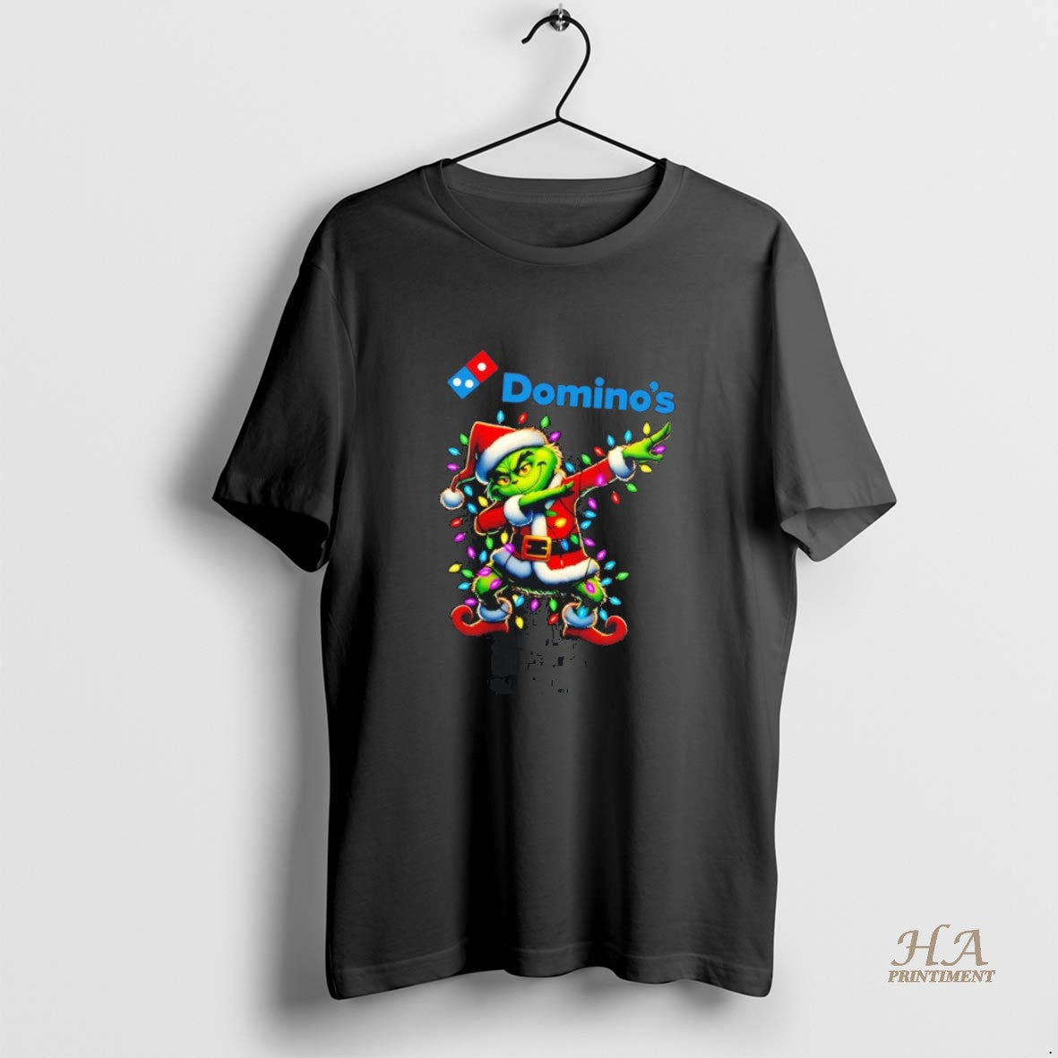 Official Santa Grinch Dabbing Dominos Christmas Light T-Shirts, Hoodie, Sweatshirt | InkNestWear.com