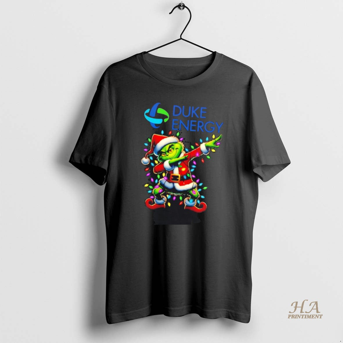 Official Santa Grinch Dabbing Duke Energy Christmas Light T-Shirts, Hoodie, Sweatshirt | InkNestWear.com