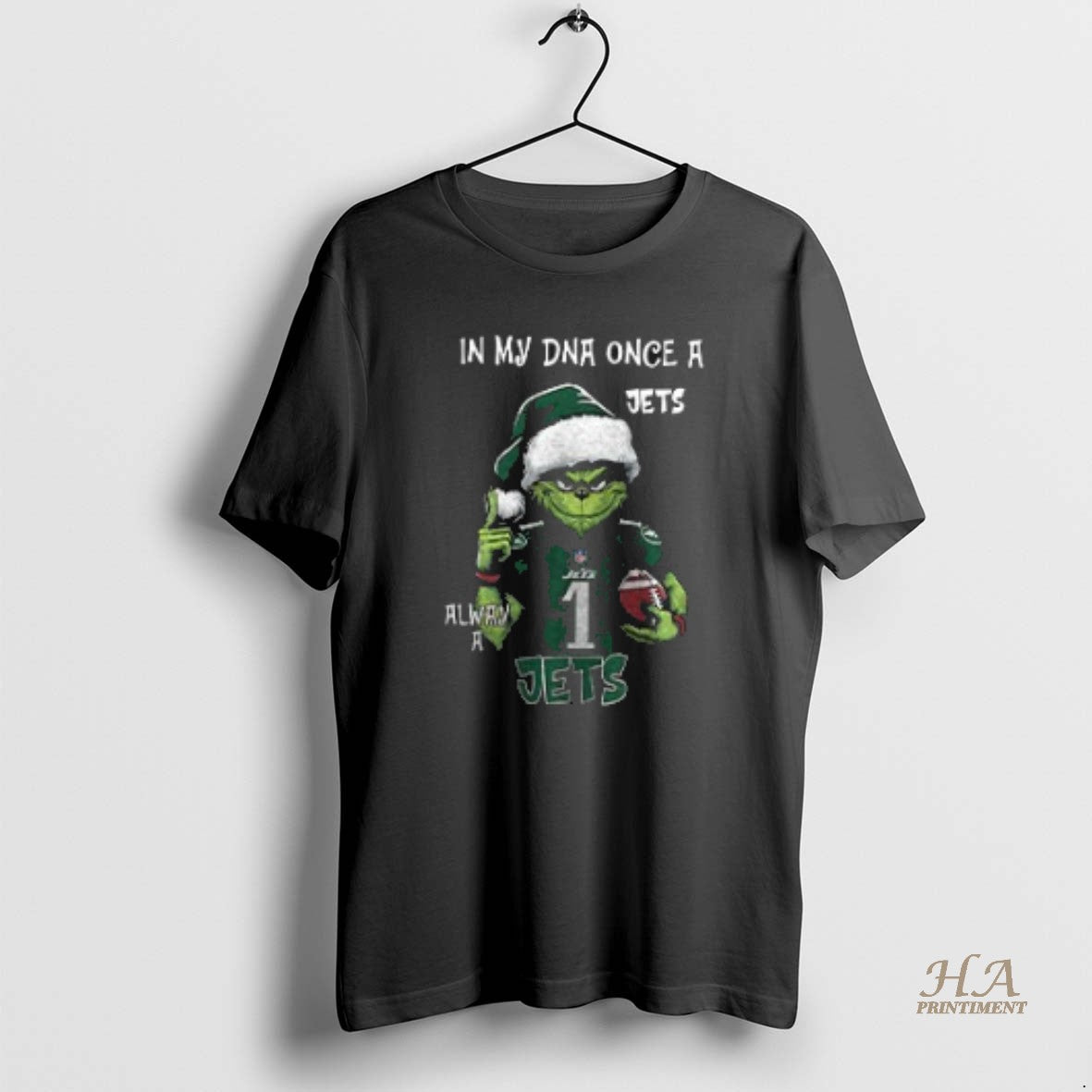 Official Santa Grinch In My Dna Once A Jets Alway A New York Jets Christmas T-Shirts, Hoodie, Sweatshirt | InkNestWear.com
