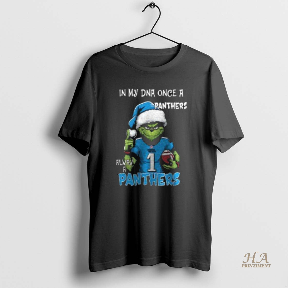 Official Santa Grinch In My Dna Once A Panthers Alway A Carolina Panthers Christmas Two T-Shirts, Hoodie, Sweatshirt