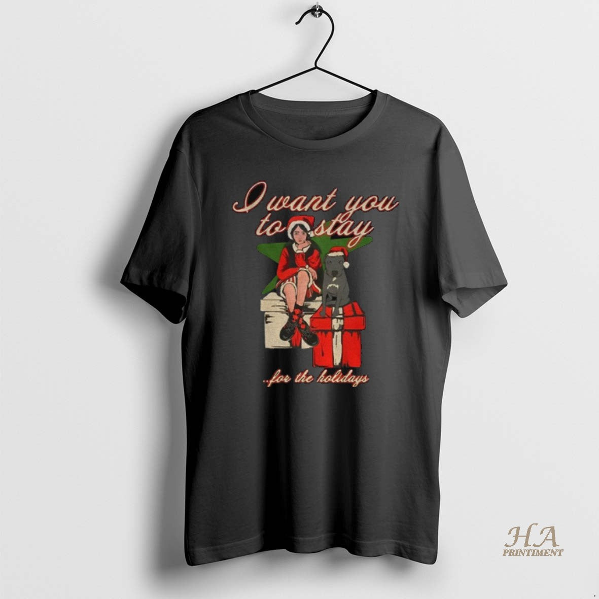 Official Santa I Want You To Stay For The Holiday Christmas T-Shirts, Hoodie, Sweatshirt | InkNestWear.com