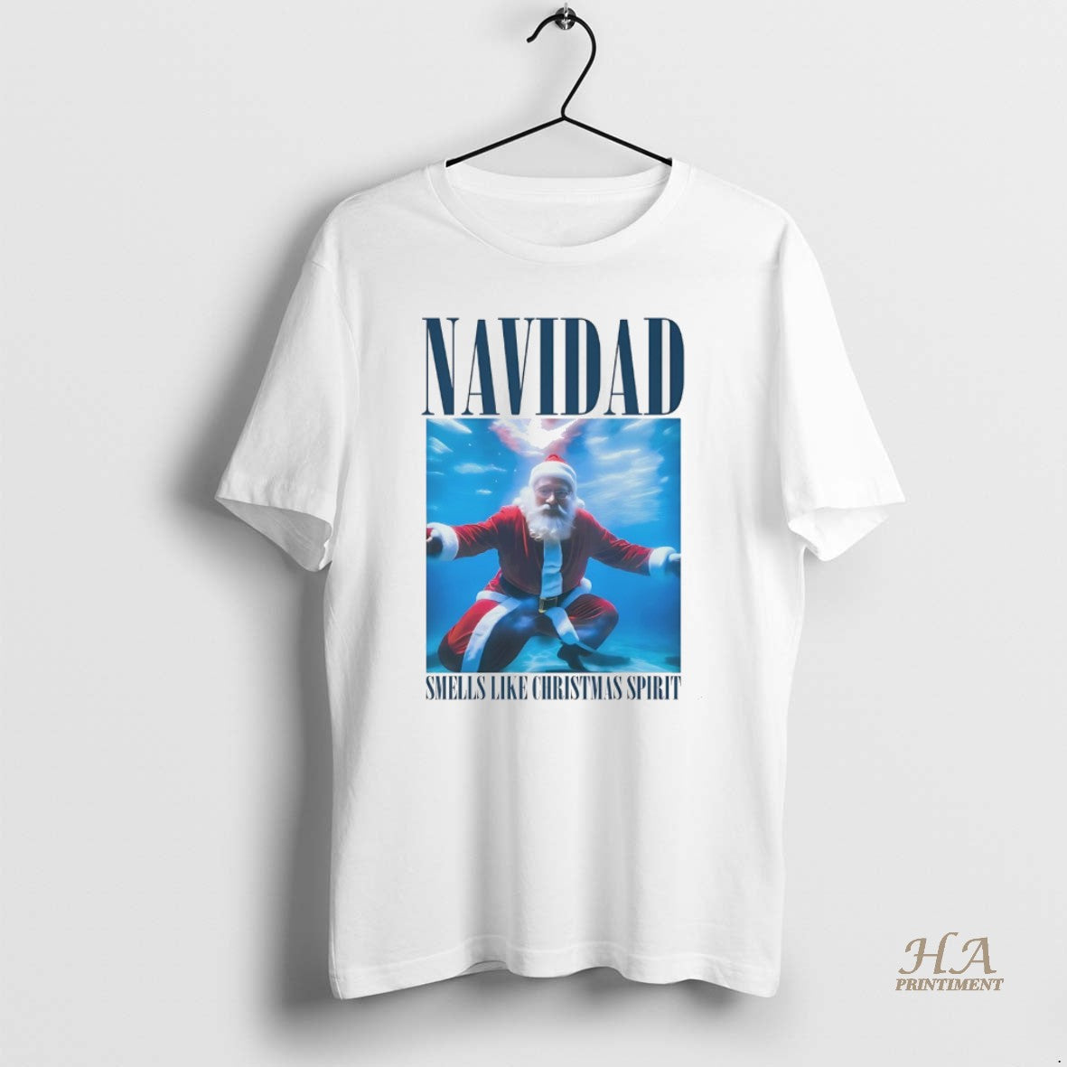 Official Santa Navidad Smells Like Christmas Spirit White T-Shirts, Hoodie, Sweatshirt | InkNestWear.com