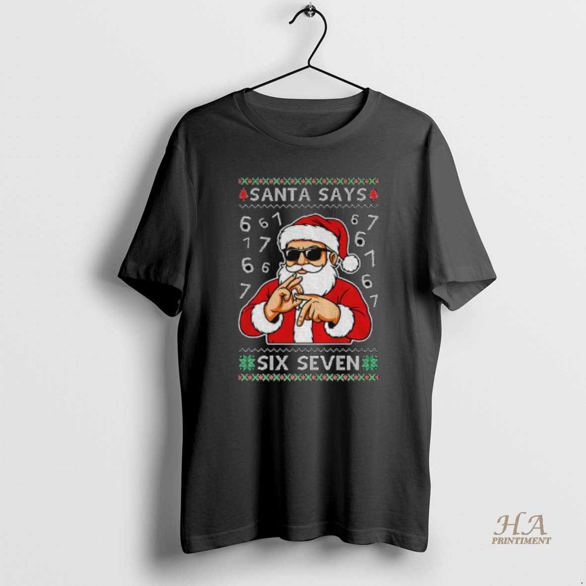 Official Santa Says 67 Six Seven Ugly Xmas T-Shirts, Hoodie, Sweatshirt | InkNestWear.com