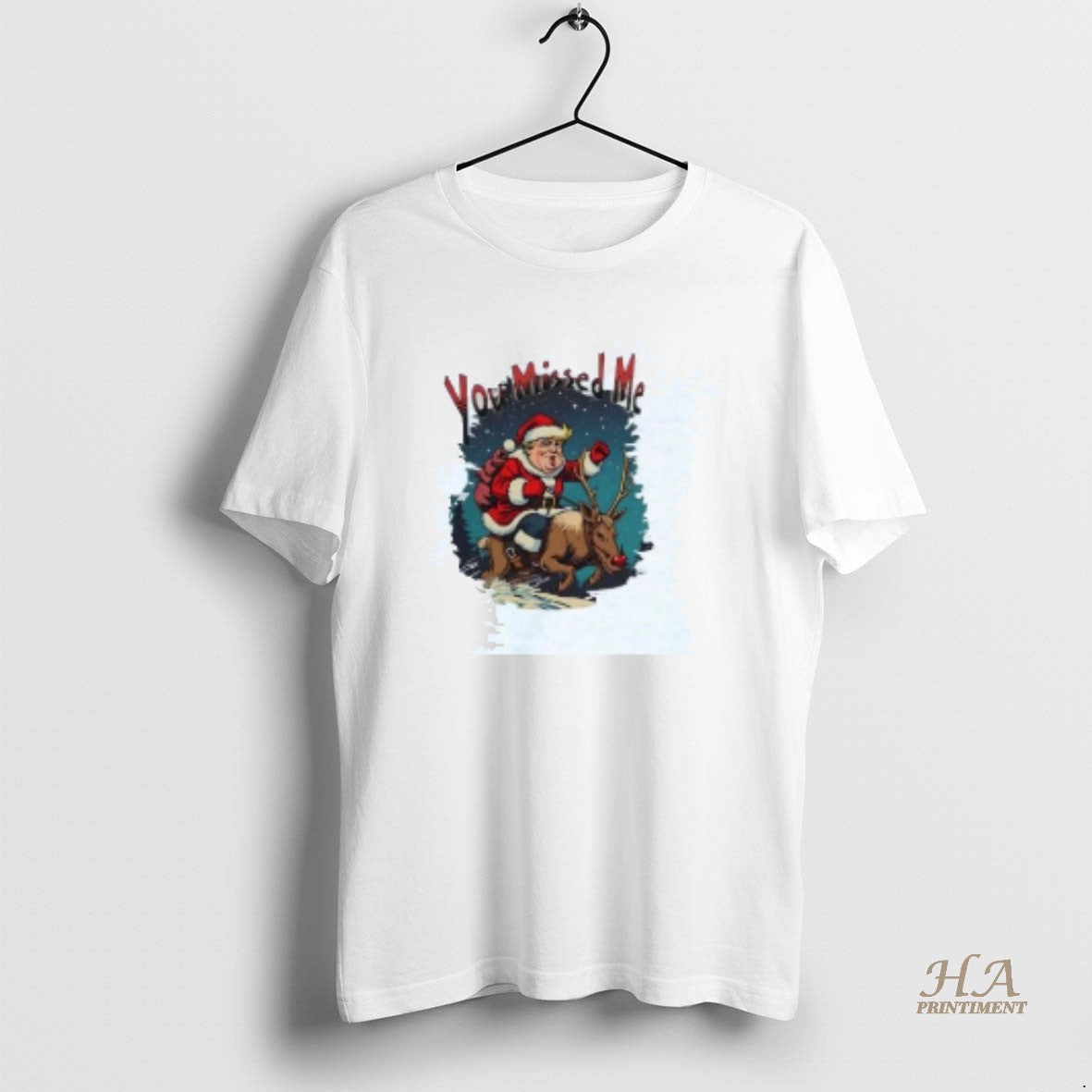 Official Santa Trump Riding Reindeer You Missed Me Christmas T-Shirts, Hoodie, Sweatshirt | InkNestWear.com