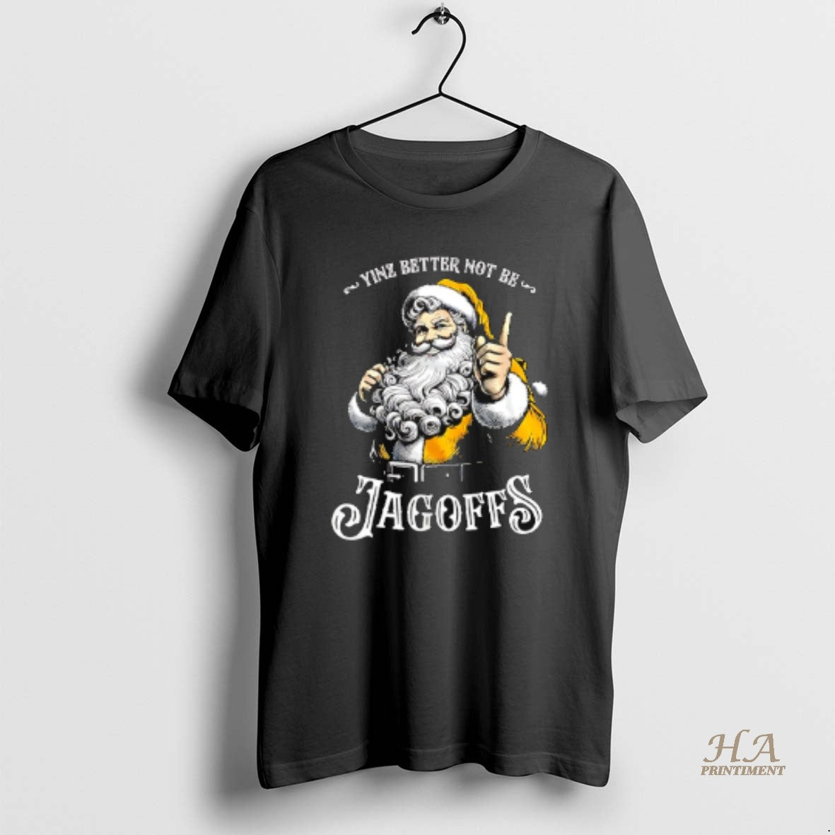 Official Santa Yinz Better Not Be Jagoffs Christmas T-Shirts, Hoodie, Sweatshirt | InkNestWear.com