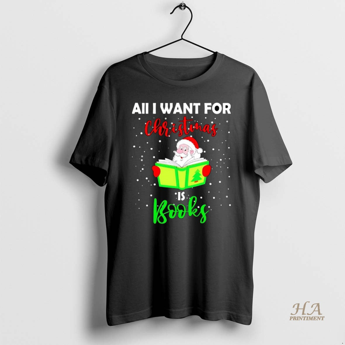 Official Santa All I Want For Christmas Is Books T-Shirts, Hoodie, Sweatshirt | InkNestWear.com