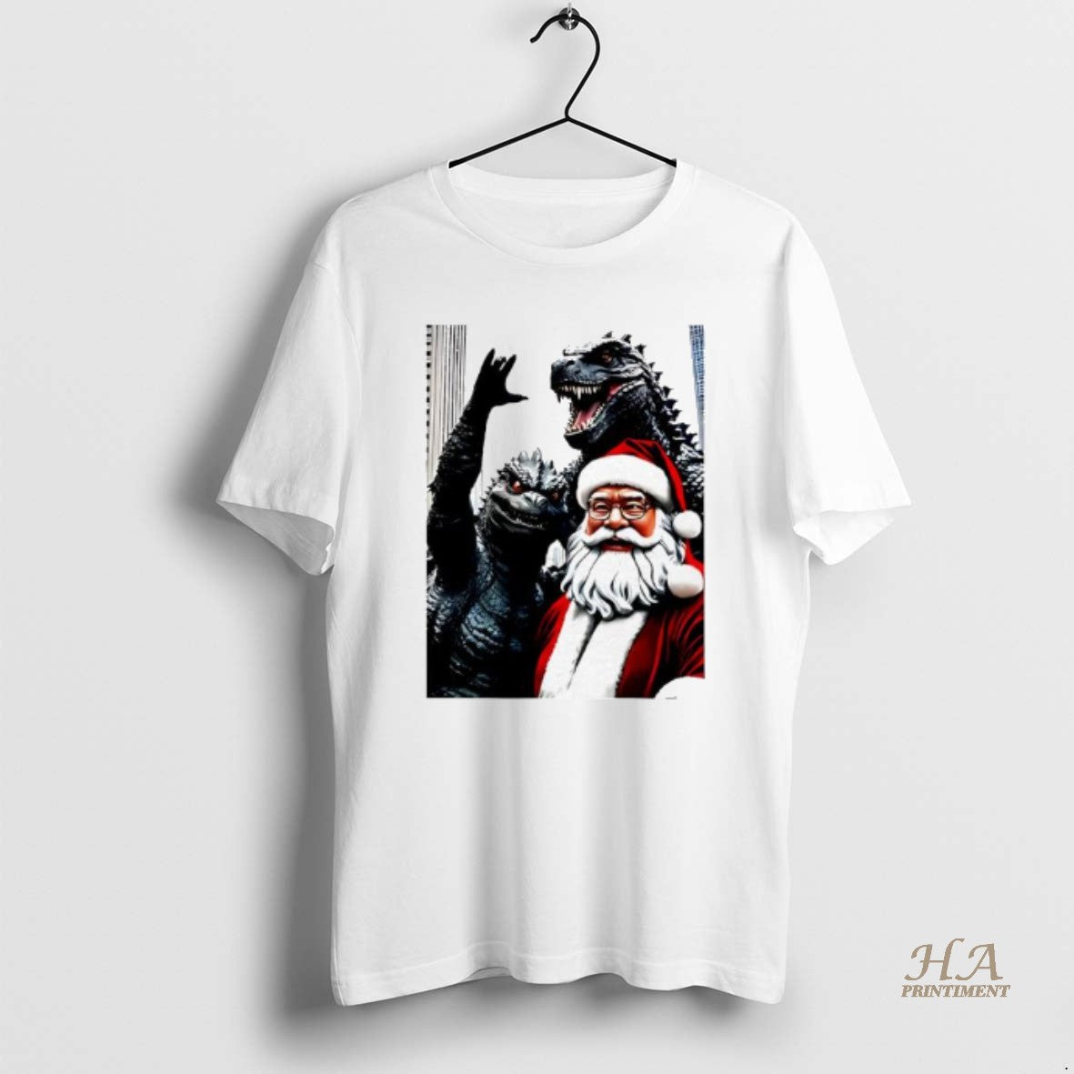 Official Santa And Godzilla Christmas Geeky Holiday T-Shirts, Hoodie, Sweatshirt | InkNestWear.com