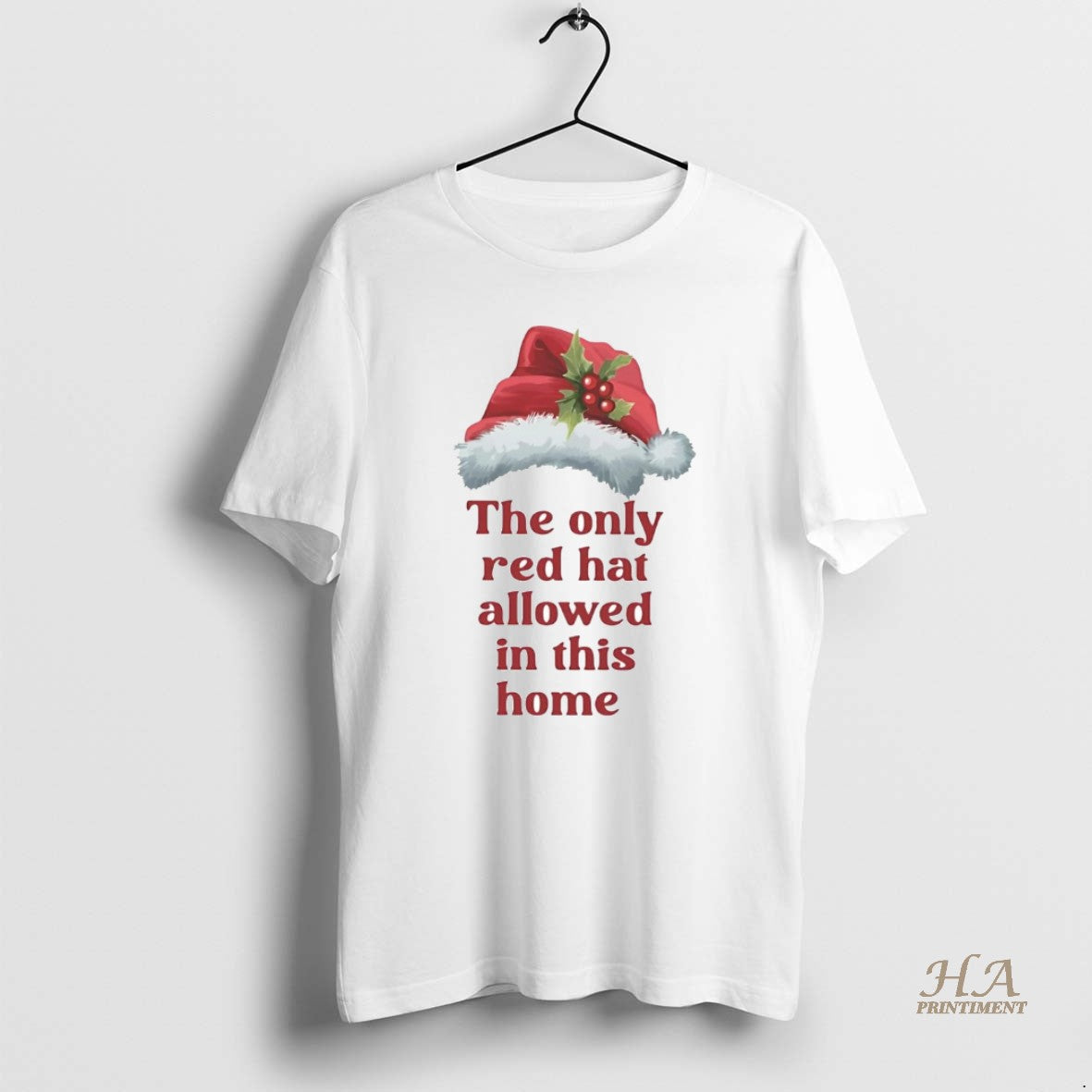 Official Santa Hat The Only Red Hat Allowed In This Home Christmas T-Shirts, Hoodie, Sweatshirt | InkNestWear.com