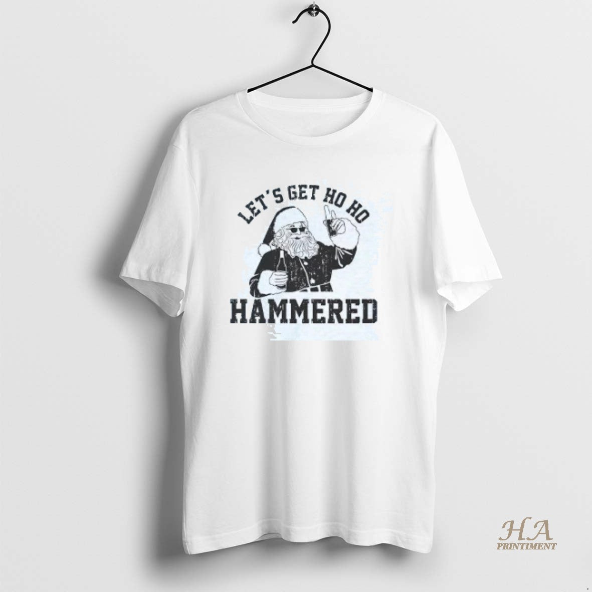 Official Santa Lets Get Ho Ho Hammered Christmas T-Shirts, Hoodie, Sweatshirt | InkNestWear.com