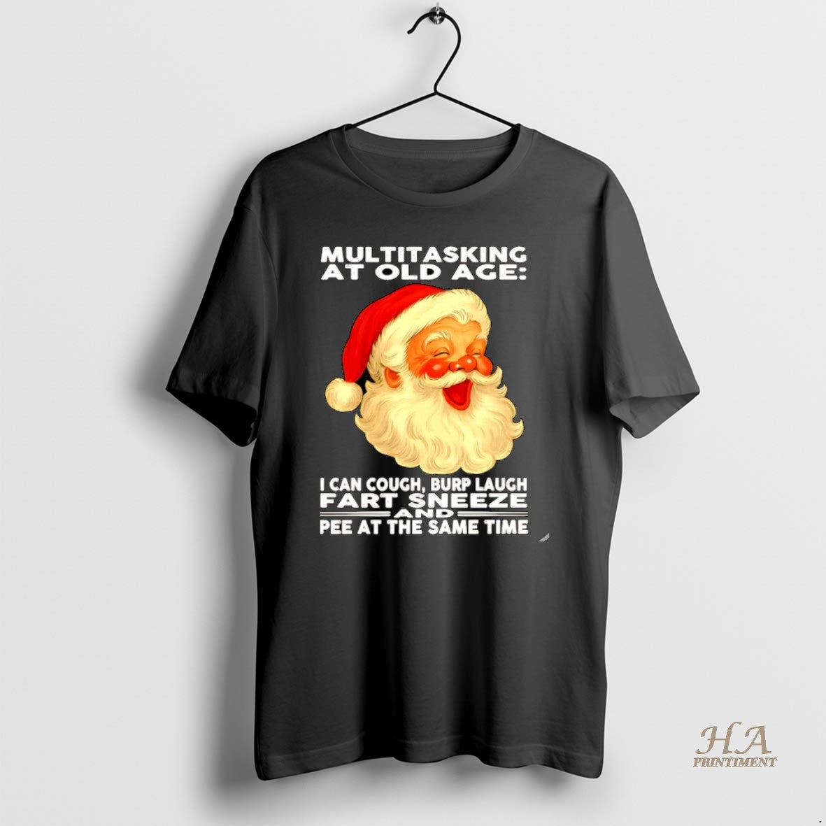 Official Santa Multitasking At Old Age I Can Cough Burp Laugh Fart Christmas Christmas T-Shirts, Hoodie, Sweatshirt