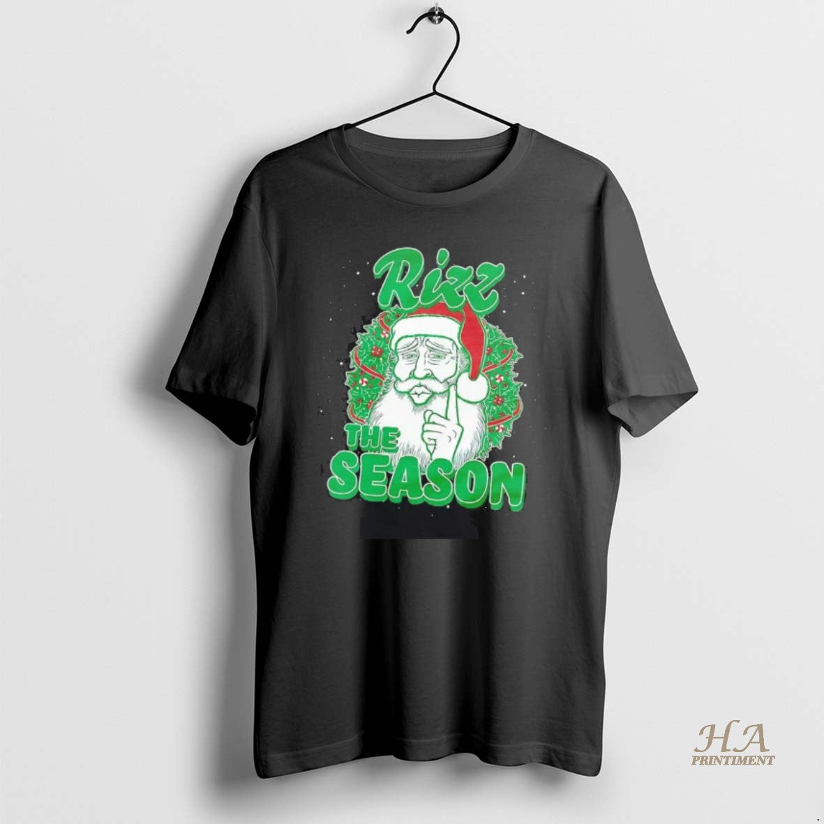 Official Santa Rizz The Season Christmas Wreath T-Shirts, Hoodie, Sweatshirt | InkNestWear.com