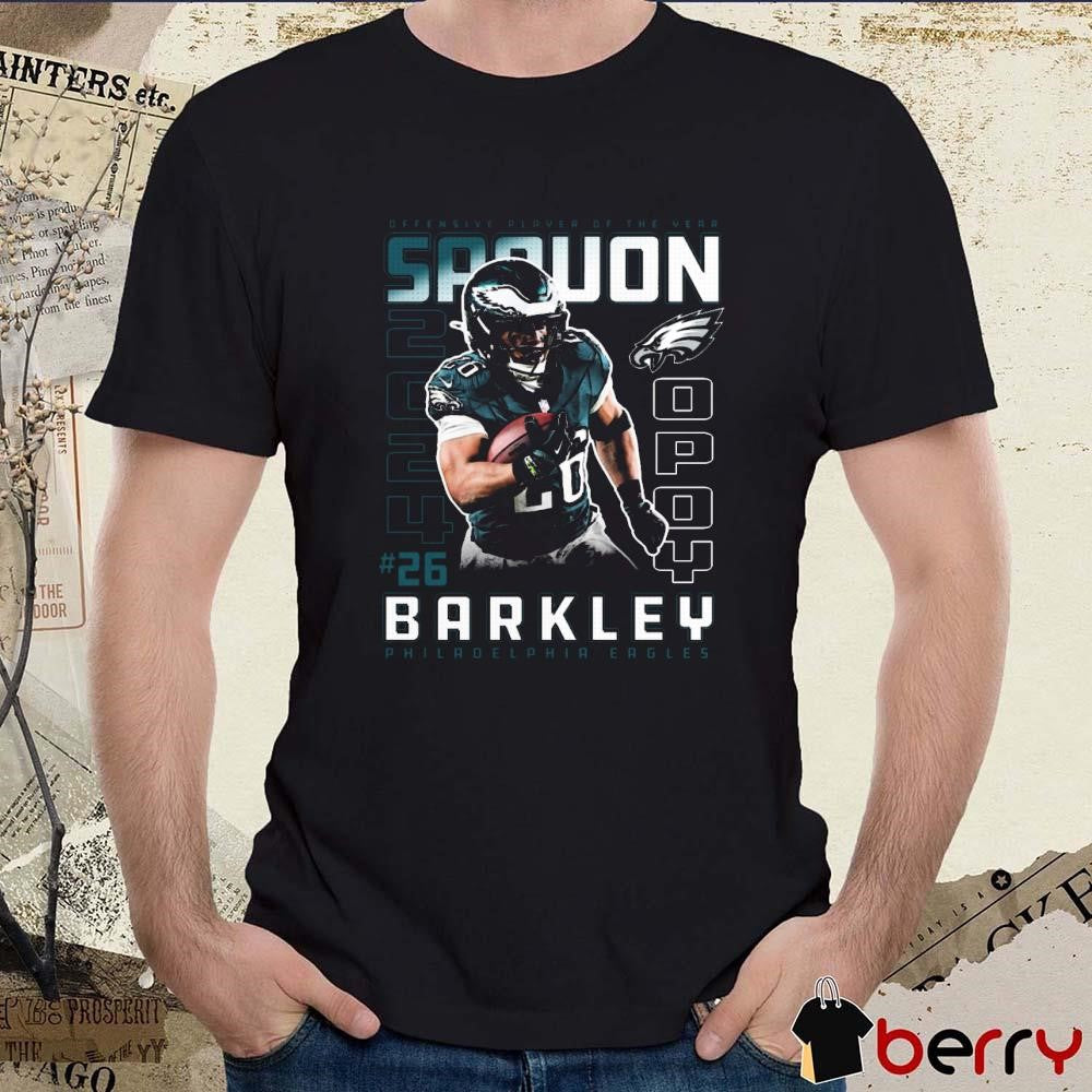 Saquon Barkley Philadelphia Eagles NFL Football 2024 Offensive Player of the Year Graphic t-shirt