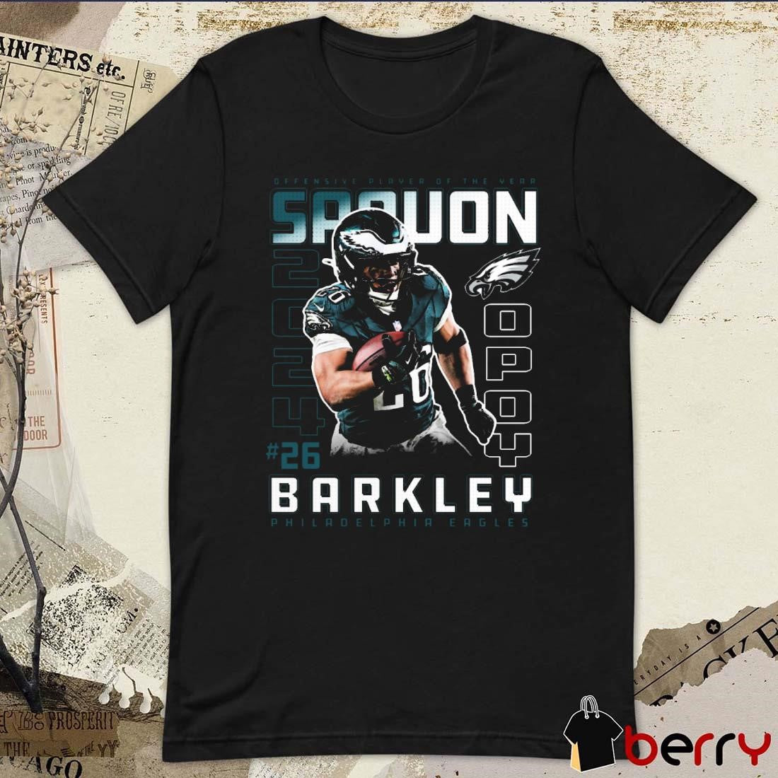 Saquon Barkley Philadelphia Eagles NFL Football 2024 Offensive Player of the Year Graphic t-shirt