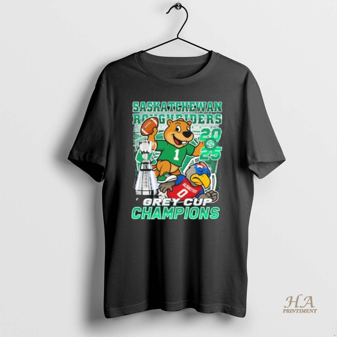 Official Saskatchewan Roughriders Mascot Beat Alouettes 2025 Grey Cup Champions T-Shirts, Hoodie, Sweatshirt